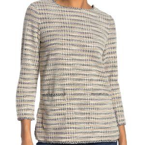 MAX STUDIO black gold tweed tunic sweater NWT,  M